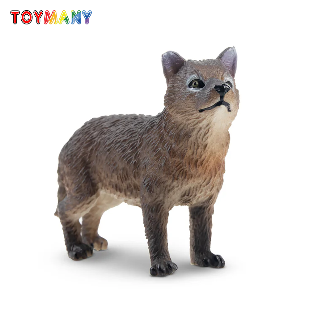 Action Figure Stand - Toymany symulacja stojący szary wilk szef