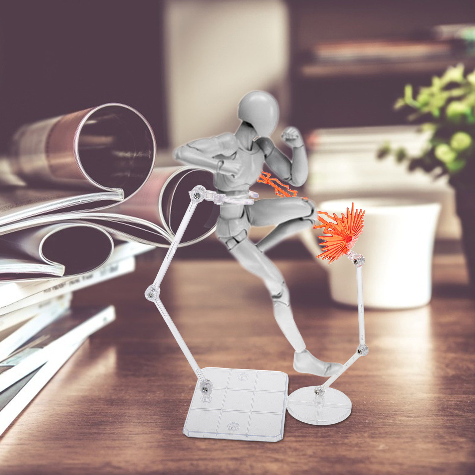 Action Figure Stand - Zestaw Akcesoriów z Efektem Dynamicznej Energii