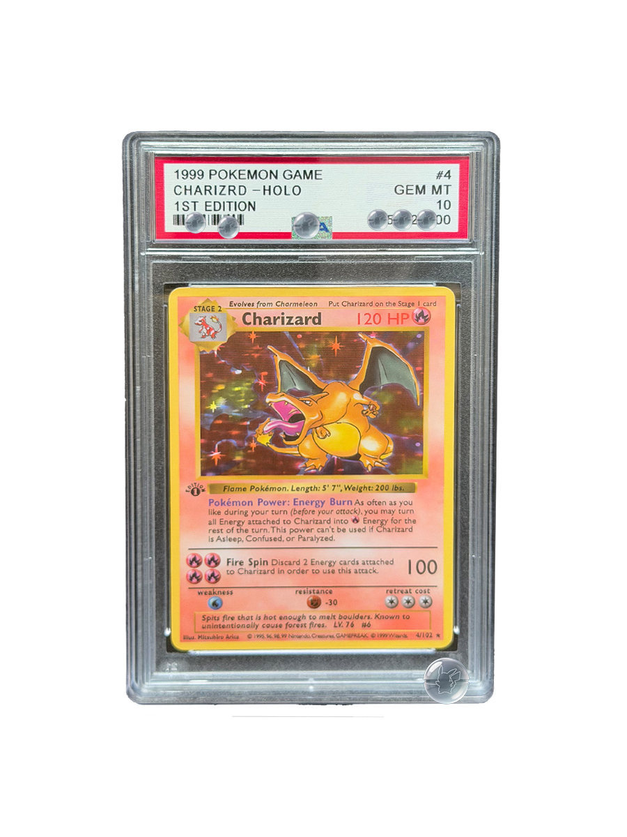 1999 POKEMON GAMECHARIZARD 1.  – Graded Card Display recenzja i cena